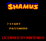 Shamus (USA) Title Screen